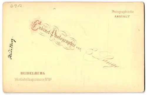 Fotografie E. Lange, Heidelberg, Ansicht Heidelberg / Neckar, Uferpartie mit Schlossruine