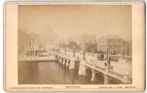 Fotografie A. Jager, Amsterdam, Ansicht Amsterdam, Hpogesluis Met Paleis Voor Volksvlijt