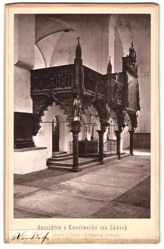 Fotografie J. Nöhring, Lübeck, Ansicht Lübeck, Innenansicht der Domkirche