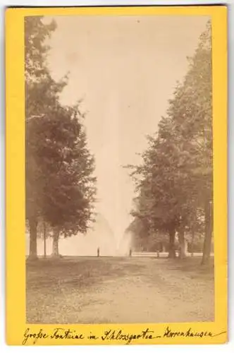 Fotografie unbekannter Fotograf, Ansicht Hannover, Grosse Fontaine im Schlossgarten