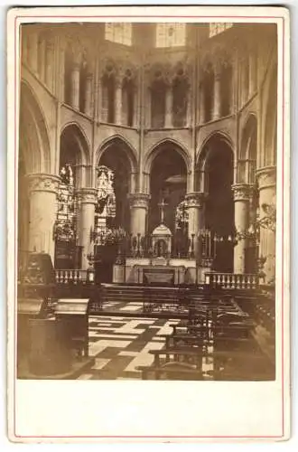 Fotografie A. F. Delceul, Bruxelles, Ansicht Brüssel, Innenansicht Kathedrale St. Gudula