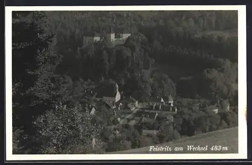 AK Feistritz am Wechsel, Ortsansicht aus der Vogelschau