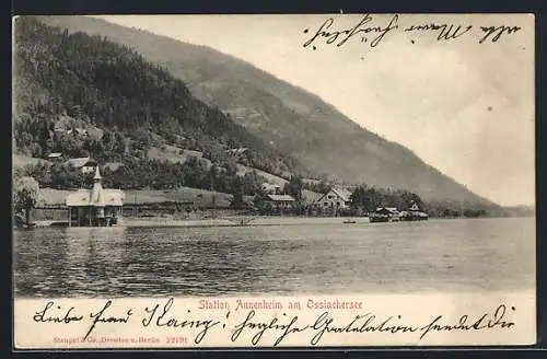 AK Annenheim am Ossiachersee, Ansicht vom Wasser aus