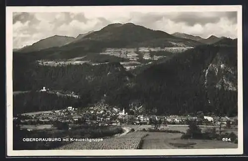 AK Oberdrauburg, Ansicht mit der Kreuzeckgruppe