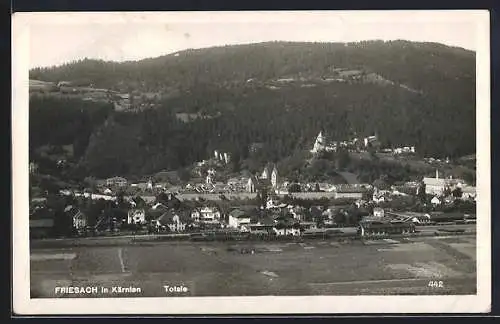 AK Friesach in Kärnten, Totalansicht aus der Vogelschau