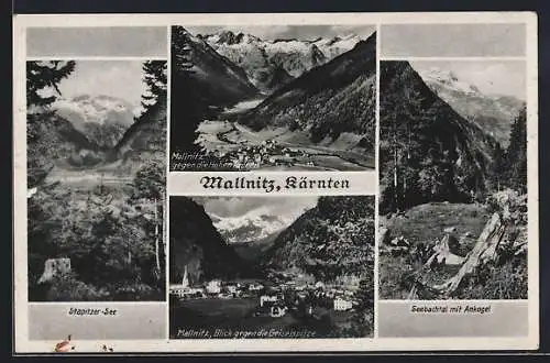 AK Mallnitz /Kärnten, Stapitzer-See, Seebachtal und Ankogel