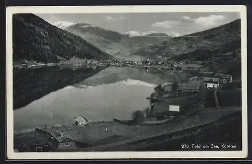 AK Feld am See, Ortsansicht mit See