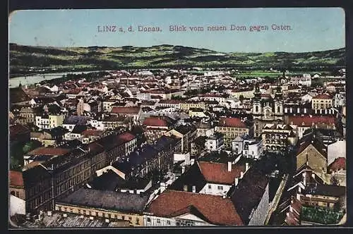 AK Linz a. d. Donau, Blick vom neuen Dom gg. Osten