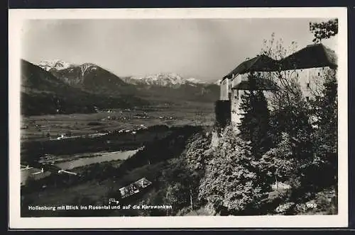 AK Hollenburg, Blick ins Rosental mit Karawanken