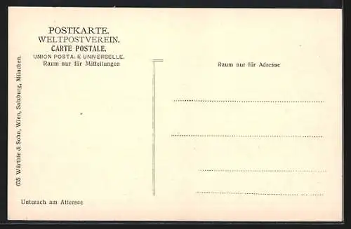AK Unterach am Attersee, Blick zum See hin