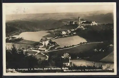 AK Maria Langegg i. d. Wachau, Wallfahrtskirche u. Servitenkloster