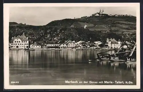 AK Marbach an der Donau, Ortsansicht mit Maria-Taferl