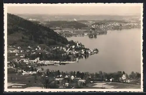 AK Attersee, Panorama mit Blick über die Umgebung