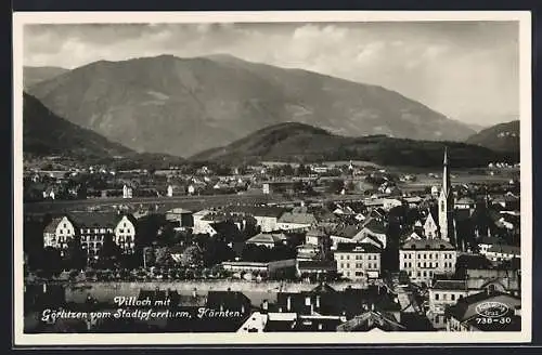 AK Villach /Kärnten, Görlitzen vom Stadtpfarrturm