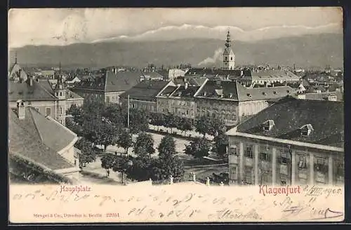 AK Klagenfurt, Ansicht vom Hauptplatz