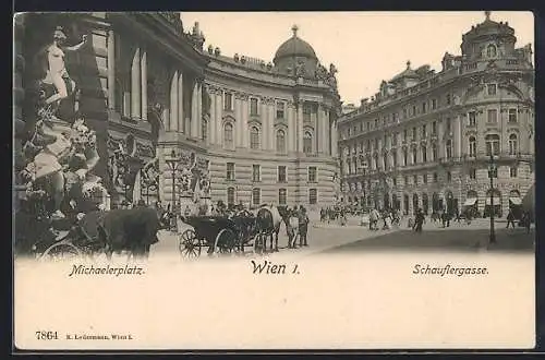 AK Wien, Michaelerplatz und Schauflergasse