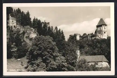 AK Friesach /Kärnten, Bick auf die Burgruine