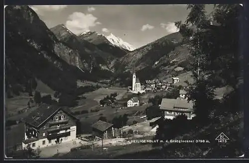 AK Heiligenblut, Gasthof Glocknerhof gegen den Grossglockner