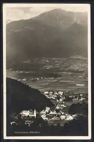 AK Möllbrücken /Kärnten, Ortsansicht mit Umgebung