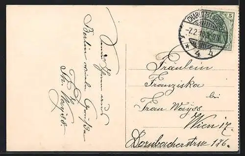 AK Berlin, Zeppelin über Reichstagsgebäude und Siegessäule