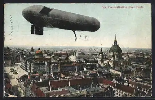 AK Berlin, Zeppelin über dem Dom