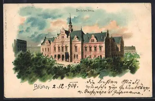 Lithographie Brünn, Deutsches Haus