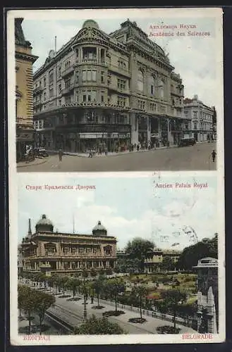 AK Belgrad, Academie des Seiences, Ancien Palais Royal