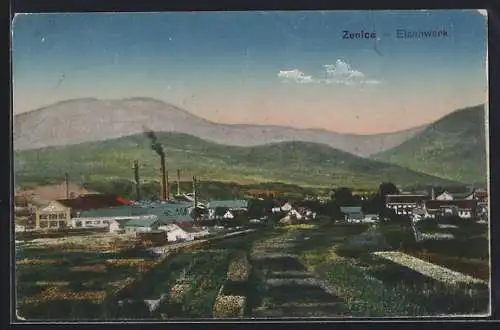 AK Zenica, Eisenwerk aus der Vogelschau