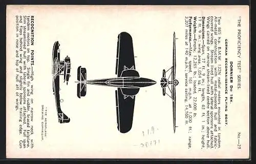 AK Dundee, Valentine & Sons Ltd., Valentine`s Aricraft Wasserflugzeug