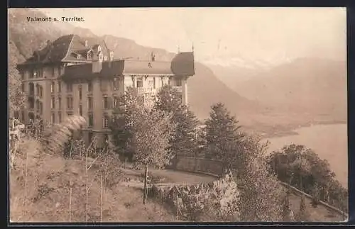 AK Territet, Val Mont, Gasthaus im Gebirge