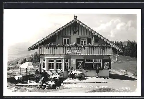 AK Pfänderspitz-Hütte, Terrasse des Cafes Pfänderspitz-Hütte