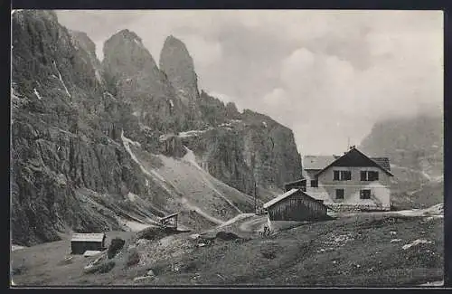 AK Grödener Joch Hospiz gegen Val Culea