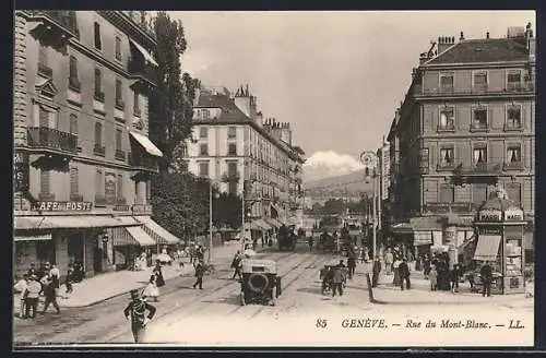 AK Genéve, Rue du Mont-Blanc