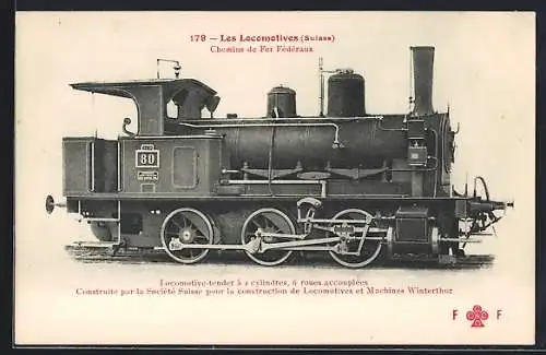 AK Locomotive-tender à 2 cylindres, Chemins de Fer Fédéraux, schweizer Eisenbahn