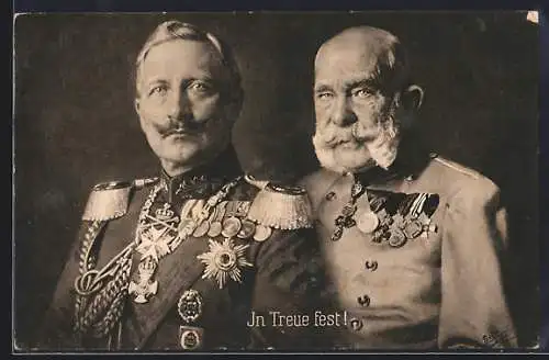 AK Kaiser Wilhelm II. von Preussen und Kaiser Franz Joseph I. von Österreich