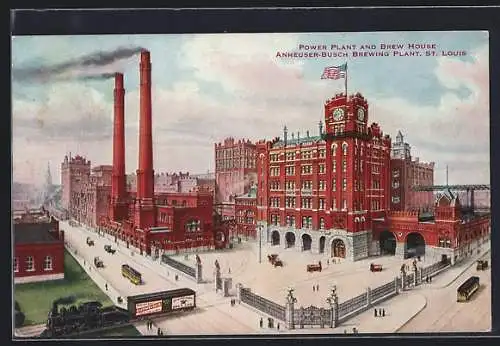 AK St. Louis, MI, Power Plant and Brew House Anheuser-Busch, Strassenbahn