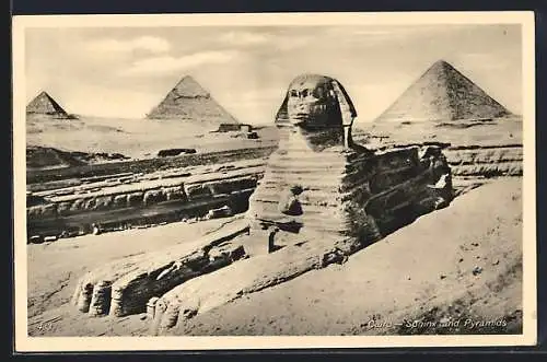 AK Cairo, Sphinx und Pyramiden