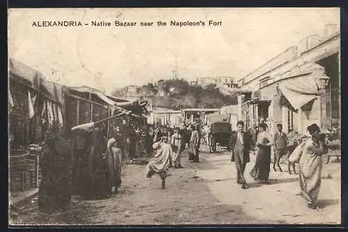 AK Alexandria, Native Bazaar near the Napoleon's Fort