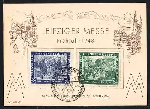 AK Leipzig, Leipziger Messe Frühjahr 1948, Teilansichten