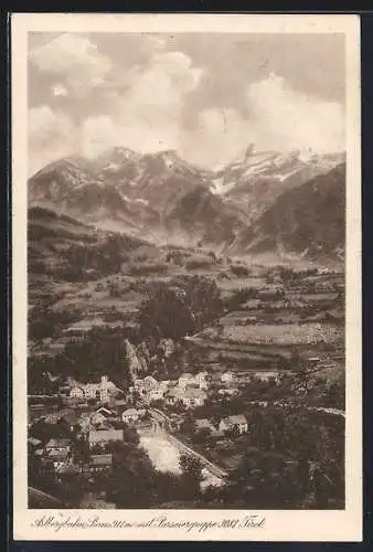 AK Pians /Tirol, Arlbergbahn mit Paseiergruppe