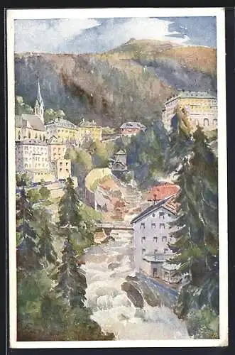 AK Bad Gastein, Partie am Fluss