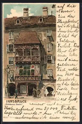 Lithographie Innsbruck, Goldenes Dachk