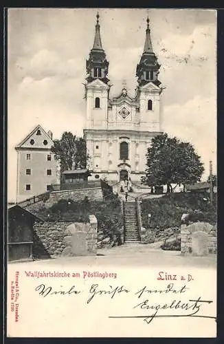 AK Linz a. D., Wallfahrtskirche am Pöstlingberg