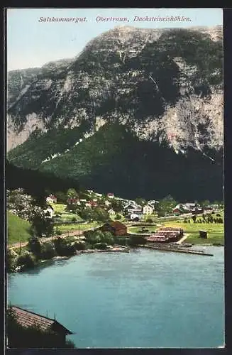 AK Obertraun /Salzkammergut, Blick zu den Dachsteineishöhlen