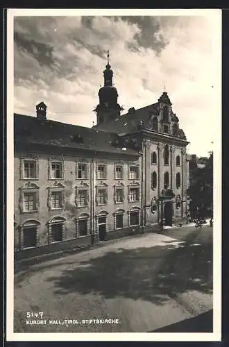 AK Hall /Tirol, Blick auf die Stiftskirche