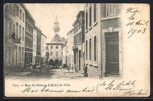 AK Visé, Rue du Perron, L`Hotel de Ville