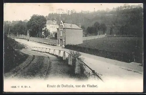 AK Dolhain, Route de Dolhain, vue du Viaduc