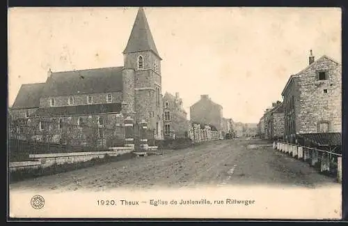 AK Theux, Eglise de Juslenville, rue Rittweger