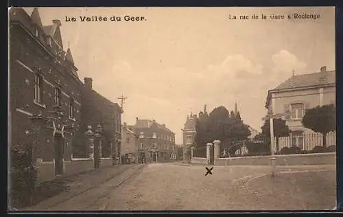 AK Roclenge, La rue de la Gare