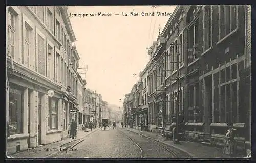 AK Jemeppe-sur-Meuse, La Rue Grand Vinave